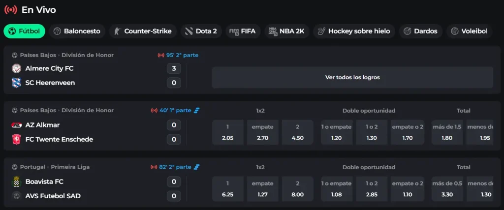 Apuestas en Vivo